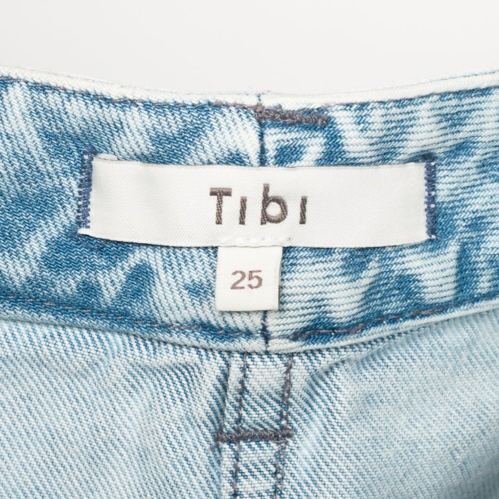 Tibi Sid Acid Iceberg Blue Wide-Leg Jeans - Picture 10 of 12